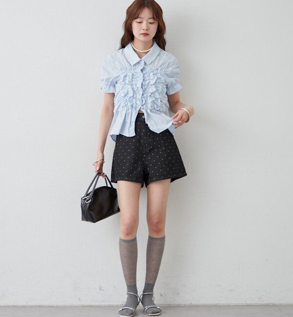  「シャーリングシェイプシャツ」|シャツ・ブラウス|