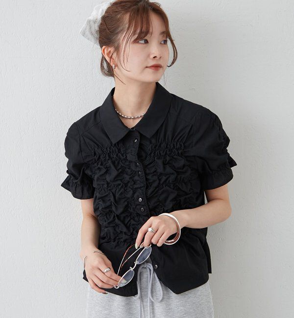  「シャーリングシェイプシャツ」|シャツ・ブラウス|