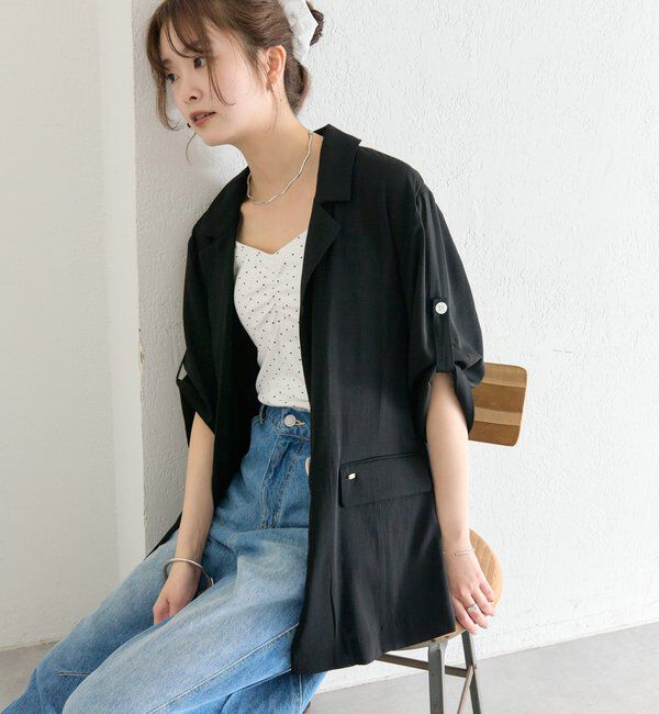  「シアー半袖ジャケット」|その他|