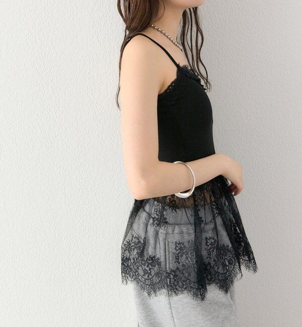  「パット付きレースドッキングキャミソール」|キャミソール|