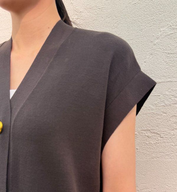  「ツイストボタンフレンチニットカーデ」|ニット・セーター|