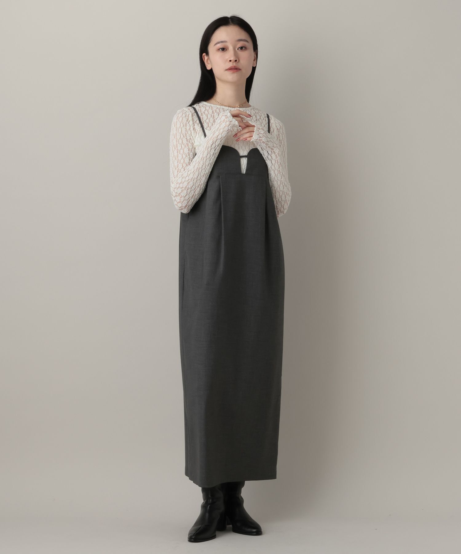 A part by 「コクーンキャミワンピース」|ワンピース|チャコールグレー