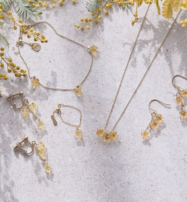 collex「【HARIO Lampwork Factory】ブレスレット ひとふさのミモザ」|ブレスレット・バングル|