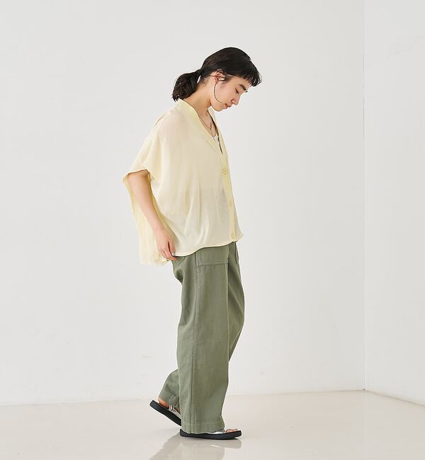 collex「異素材コンビカーデブラウス【予約】」|シャツ・ブラウス|