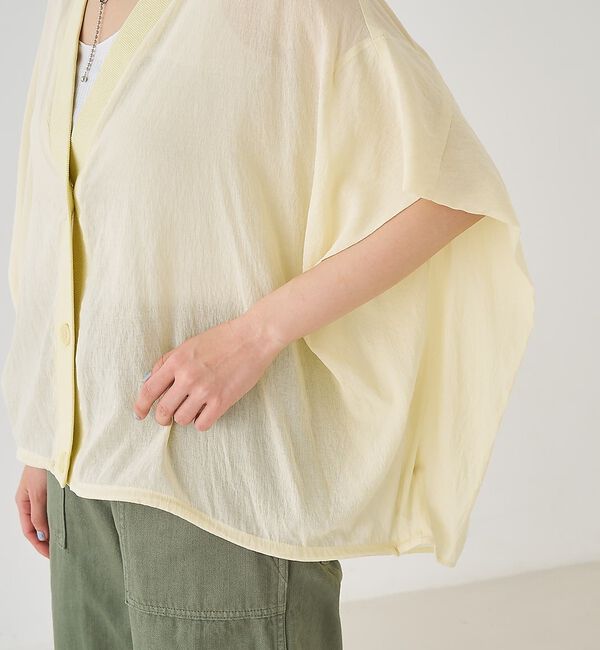 collex「異素材コンビカーデブラウス【予約】」|シャツ・ブラウス|