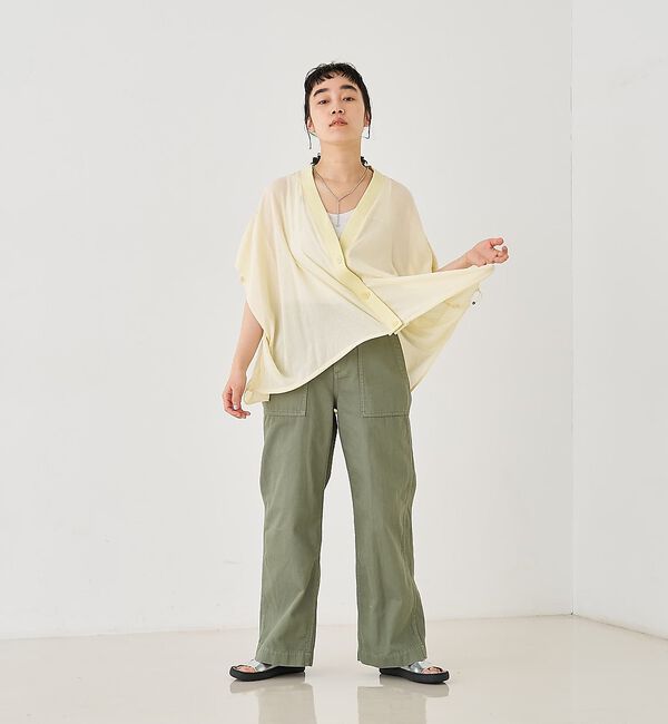 collex「異素材コンビカーデブラウス【予約】」|シャツ・ブラウス|