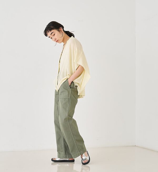 collex「異素材コンビカーデブラウス【予約】」|シャツ・ブラウス|