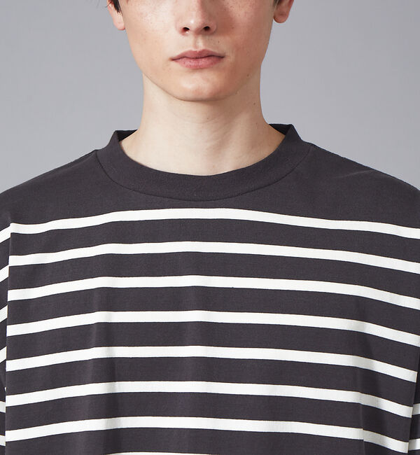 ABAHOUSE「【MONTKEMMEL / モンケメル】別注 ボーダー オーバーサイズ クルーネ」|Tシャツ・カットソー|