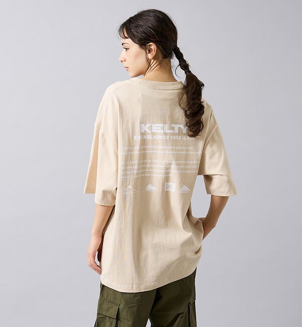 ABAHOUSE「【KELTY / ケルティ】Back History logo T-Shirt」|Tシャツ・カットソー|ベージュ
