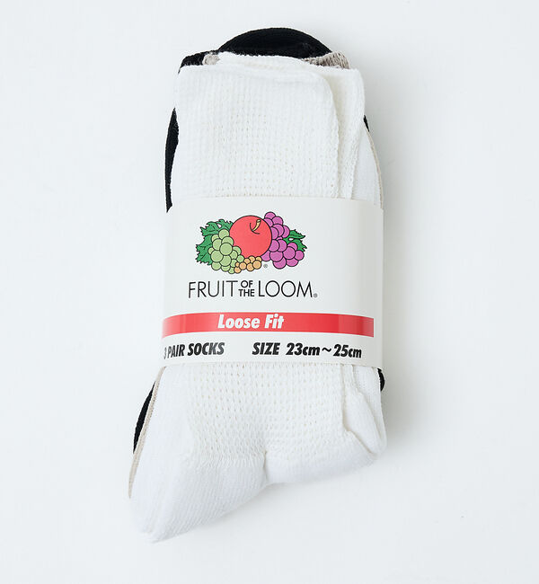 Rouge vif「【FRUIT OF THE LOOM/フルーツ・オブ・ザ・ルーム】【3足セット】」|ソックス|