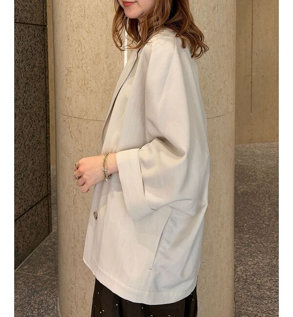 Rouge vif「【ロングセラー】【2026SS新作】麻混ハーフ袖ドルマンジャケット【予約】」|テーラードジャケット|