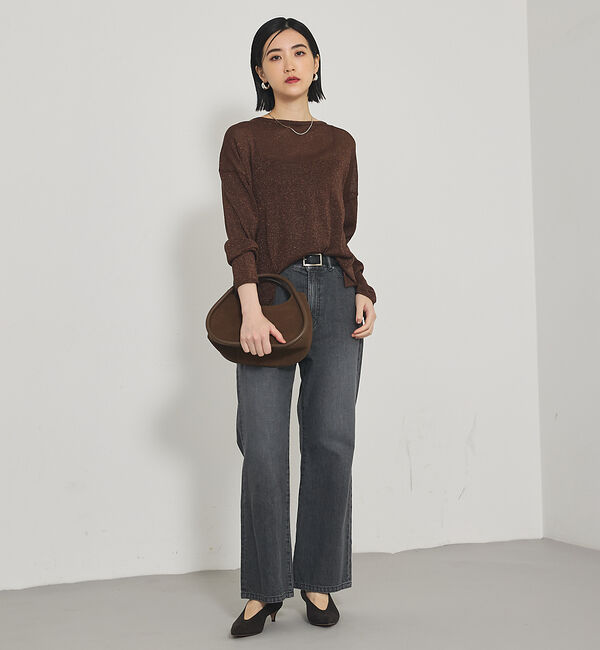 qualite「【大人気ラメシリーズ】ラメシアーボックスニット」|Tシャツ・カットソー|