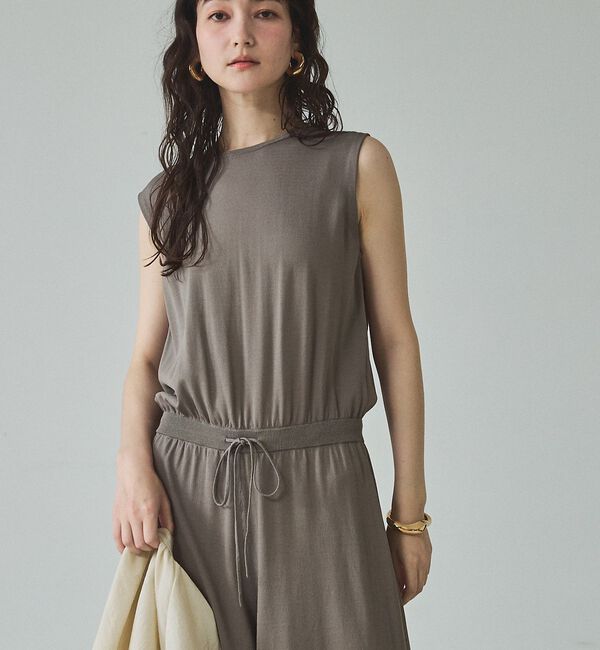 qualite「【接触冷感】レーヨンストレッチオールインワン」|オールインワン|