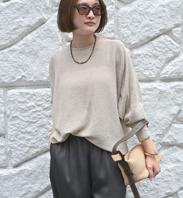 qualite「【大人気アイテムが進化して新登場！】camifine ニットプルオーバー」|Tシャツ・カットソー|