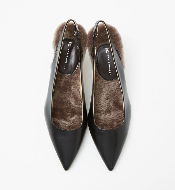 AU BANNISTER「●FABIO RUSCONI スリングバックファーミュール」|パンプス|