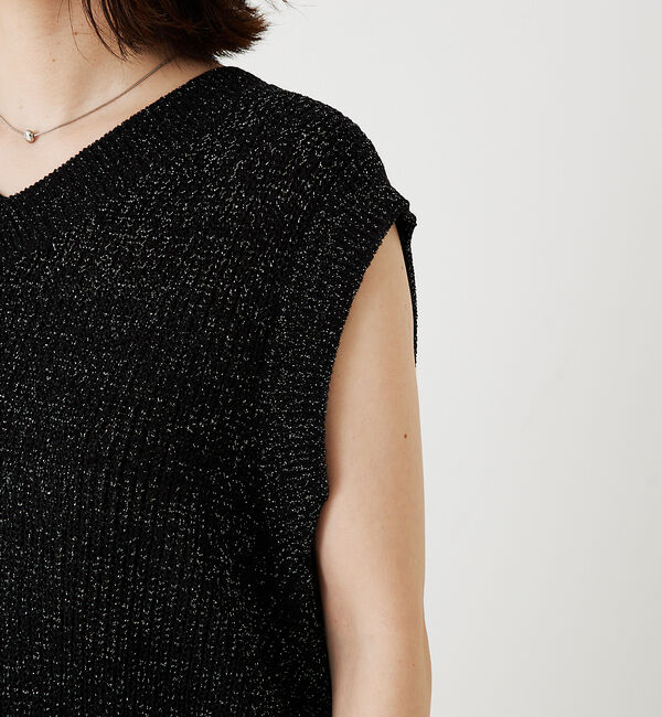 abahouse mavie「片畦ノースリーブ2WAYニット」|ニット・セーター|