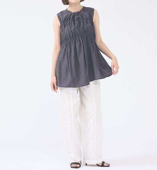 abahouse mavie「【前後2WAY】シャーリングブラウス【予約】」|シャツ・ブラウス|