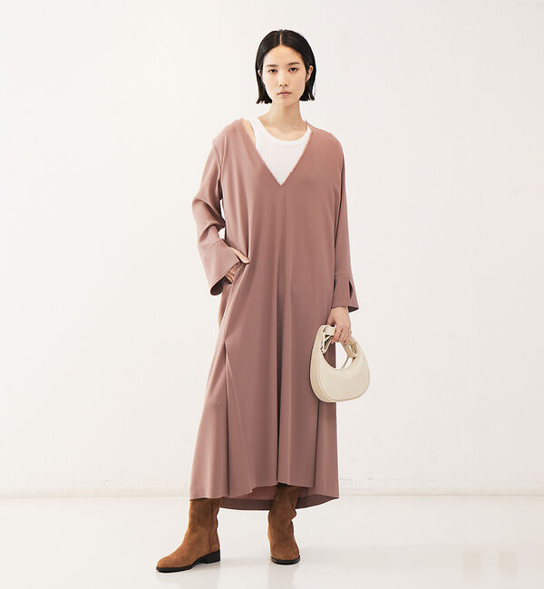 The Store by C' 「【COCUCA】バックサテンドレス」|ワンピース|テラコッタ