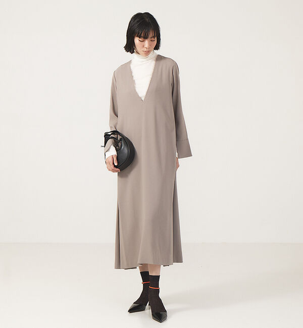 The Store by C' 「【COCUCA】バックサテンドレス」|ワンピース|モカ