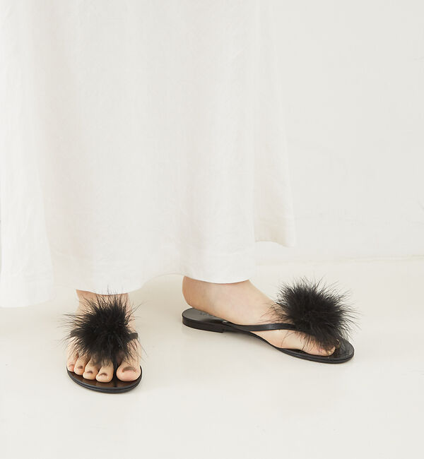 The Store by C' 「【LAOCOONTE】LULU Sofia／ファーサンダル」|サンダル|