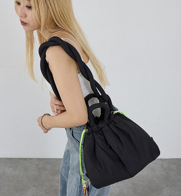 NOMINE「【cheek】puff kinchaku 2WAY tote 巾着 ショルダーバ」|ショルダー・メッセンジャー|
