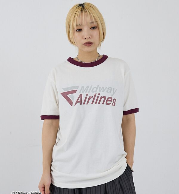 NOMINE「【GOOD ROCK SPEED】Midway Airlines ロゴ リンガー」|Tシャツ・カットソー|