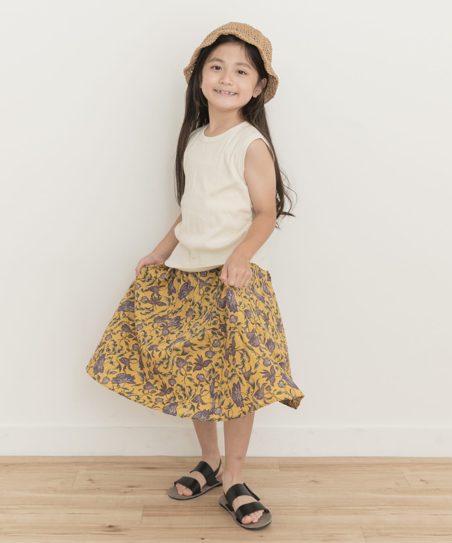 URBAN RESEARCH DOORS「『親子リンク』オリエンタルプリントギャザースカート(KIDS)」|その他|