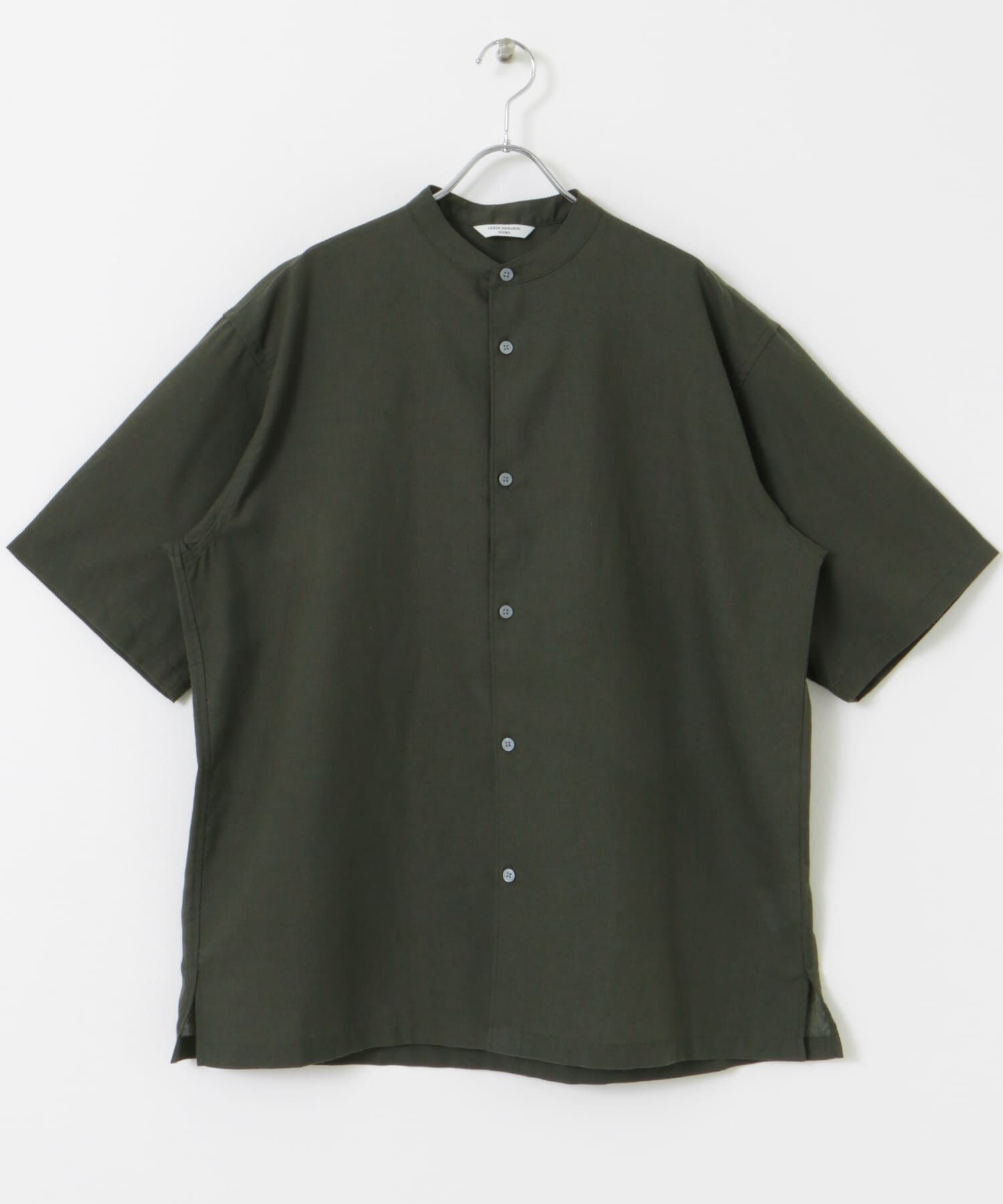 URBAN RESEARCH DOORS「『XLサイズ/WEB限定』『UR TECH 高機能リネン』バンドカラーシャツ」|シャツ・ブラウス|