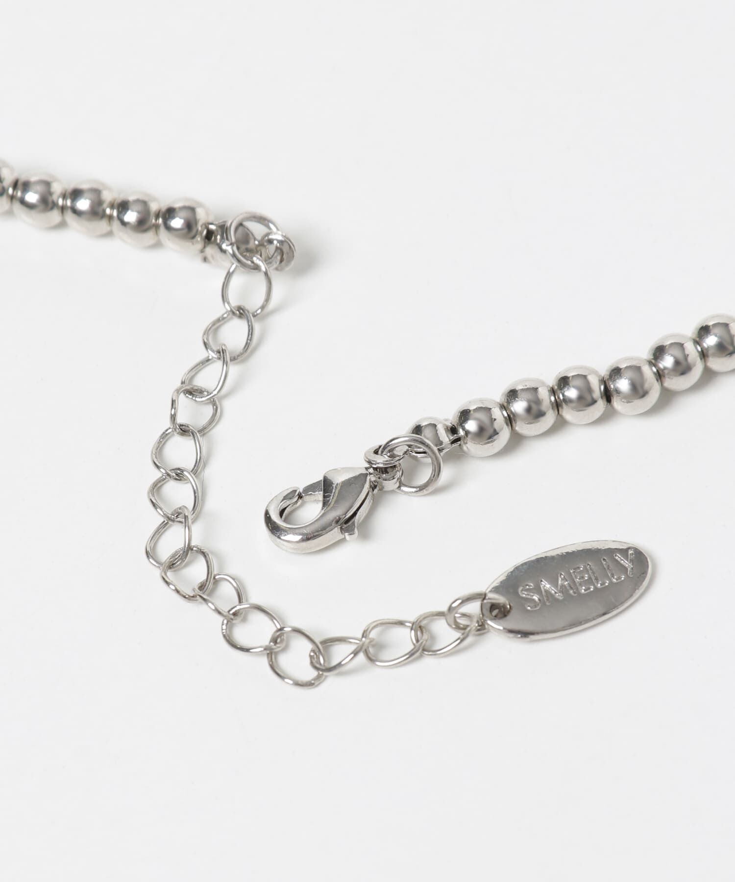 SMELLY「メタルビーズリボンネックレス」|ネックレス|