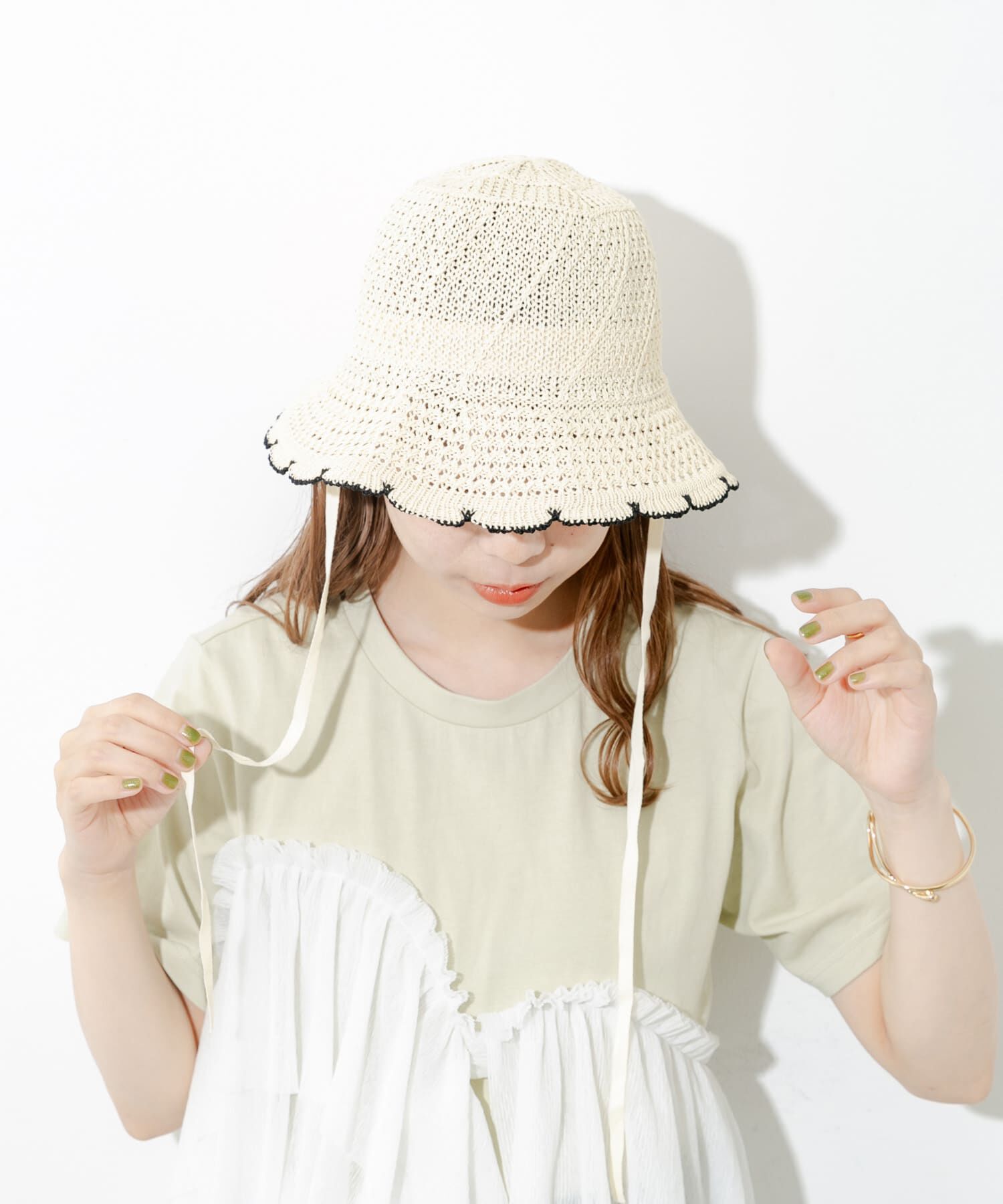 SMELLY「スカラップチューリップハット」|ハット|