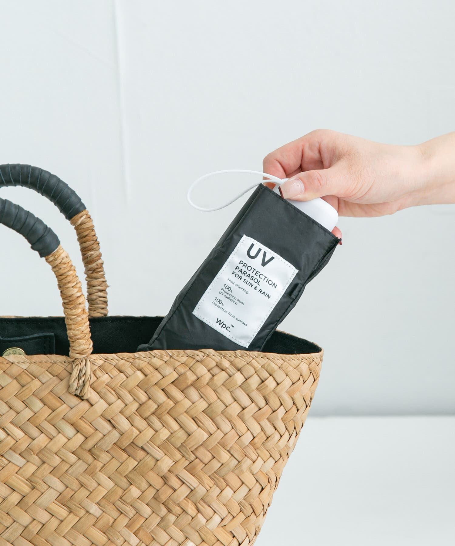 Sonny Label 「Wpc.　晴雨兼用パッチワークタイニー」|傘|ブラック