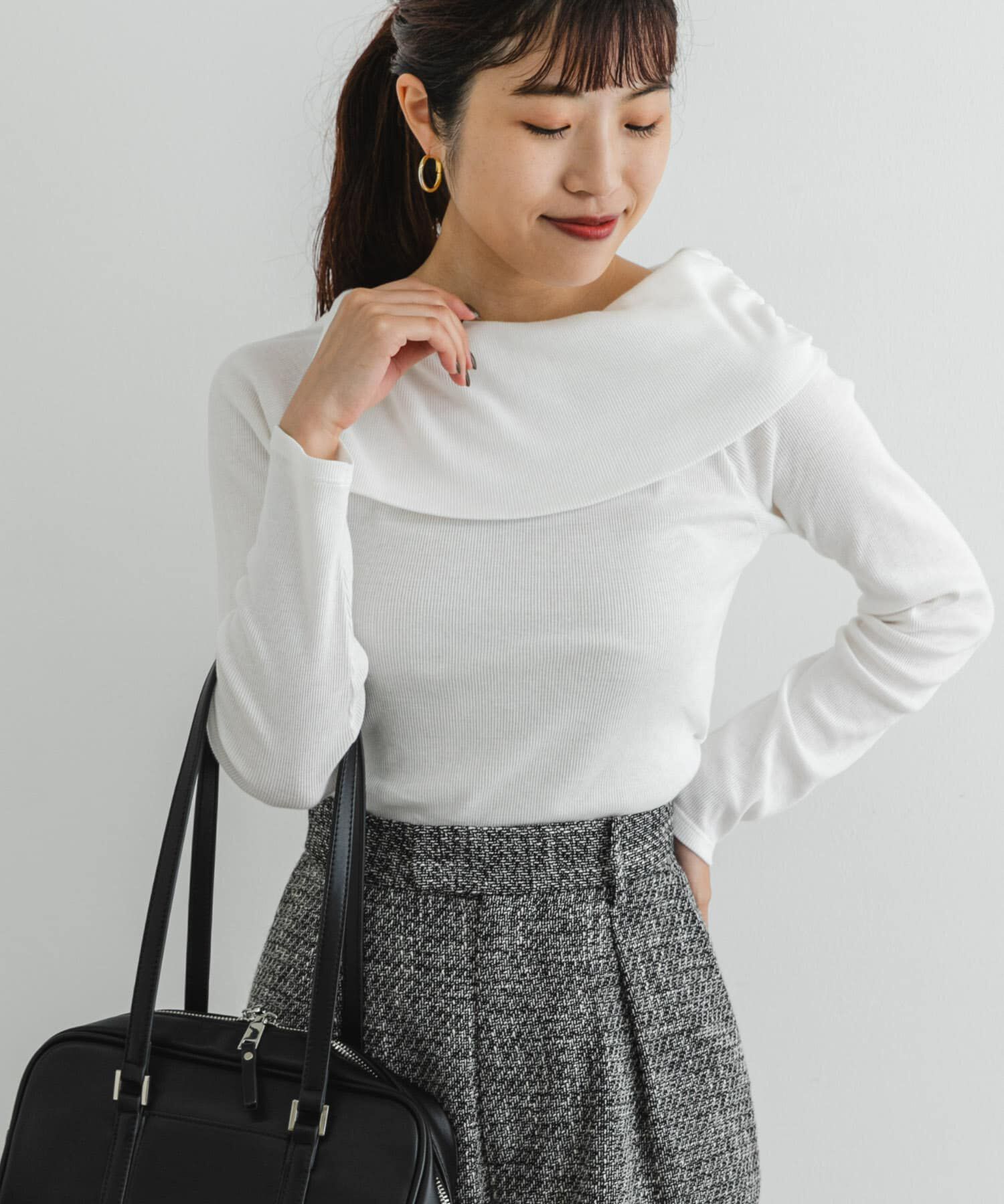 URBAN RESEARCH ROSSO「F by ROSSO　アシメボートネックプルオーバー」|Tシャツ・カットソー|