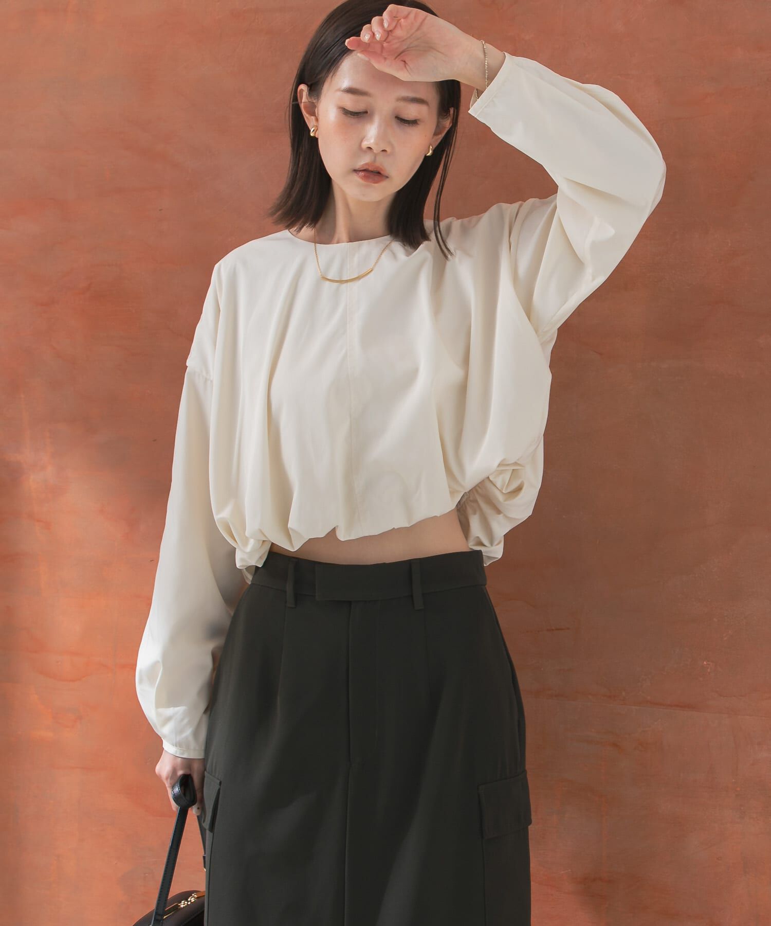 URBAN RESEARCH ROSSO「クロップドバルーンブラウス」|シャツ・ブラウス|