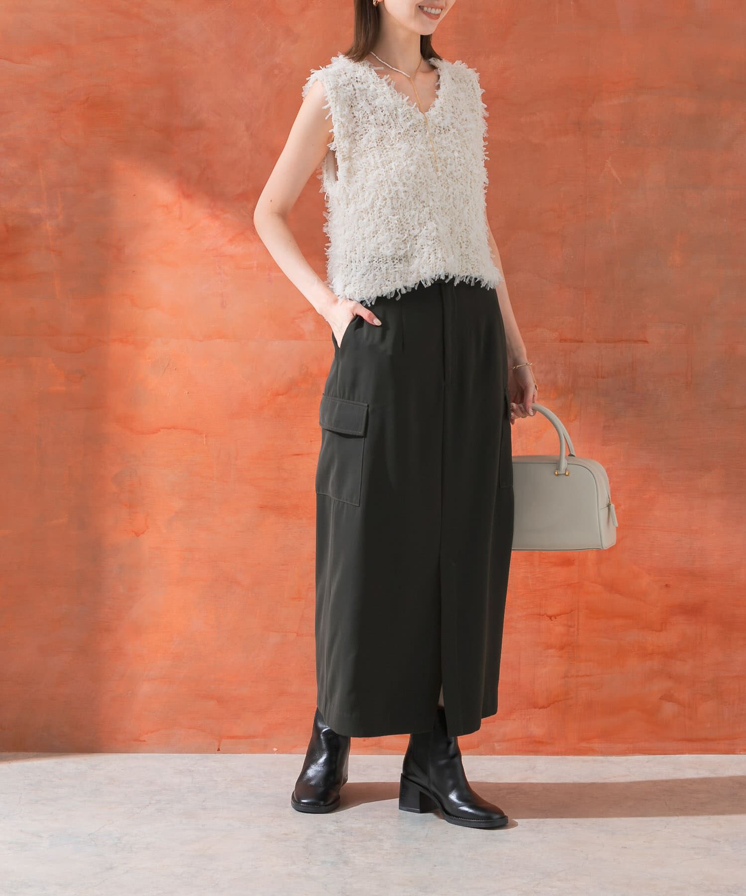 URBAN RESEARCH ROSSO「ストレートカーゴスカート」|スカート|