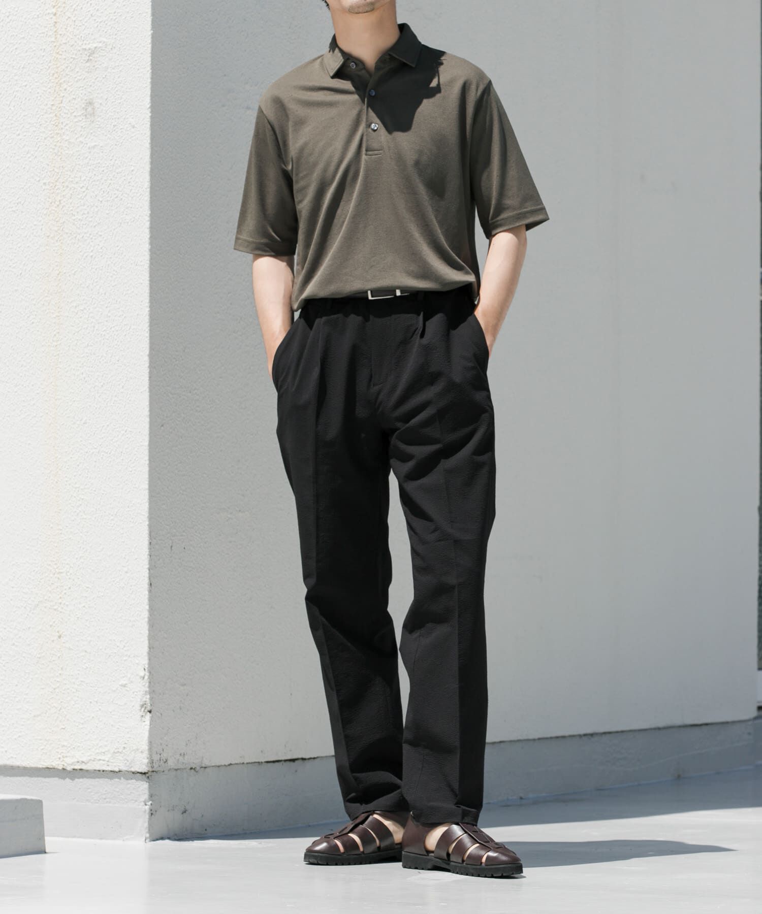 URBAN RESEARCH ROSSO「『WEB限定』『XLサイズあり』 リネン混カノコポロシャツ」|ポロシャツ|