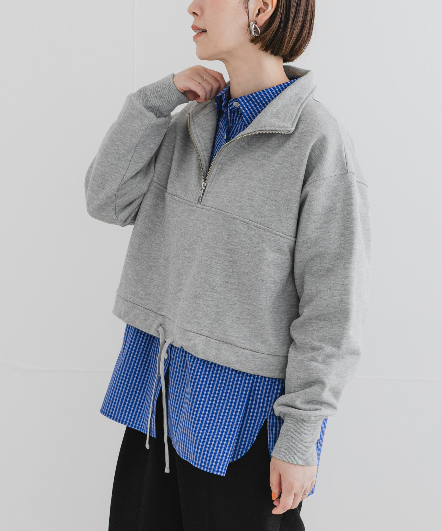 URBAN RESEARCH ROSSO「F by ROSSO　ハーフジップスウェット」|スウェット・ジャージ|