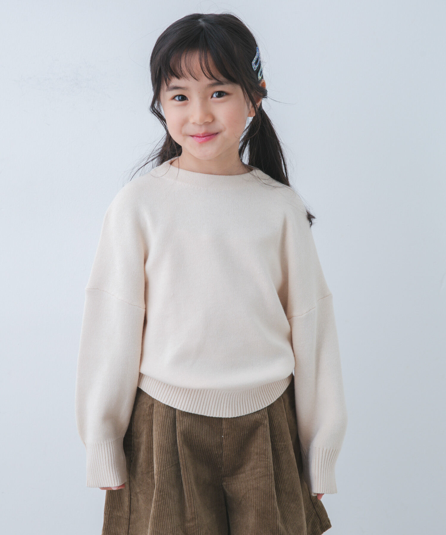 URBAN RESEARCH DOORS「『親子リンク』ボトルネックKNITプルオーバー(KIDS)」|ニット・セーター|アイボリー
