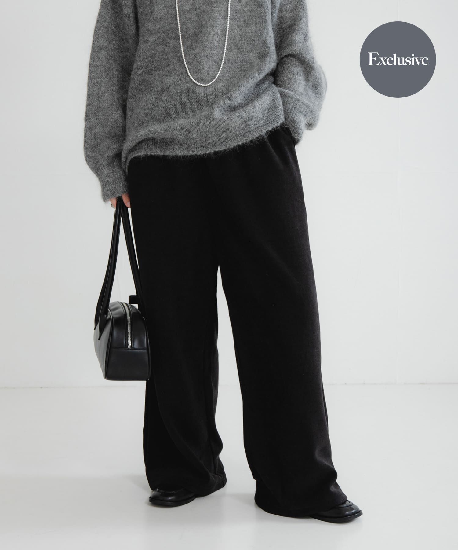 URBAN RESEARCH「『別注』THOUSAND MILE&times;URBAN RESEARCH　KNIT FREECE LONG PANTS」|その他|ブラック