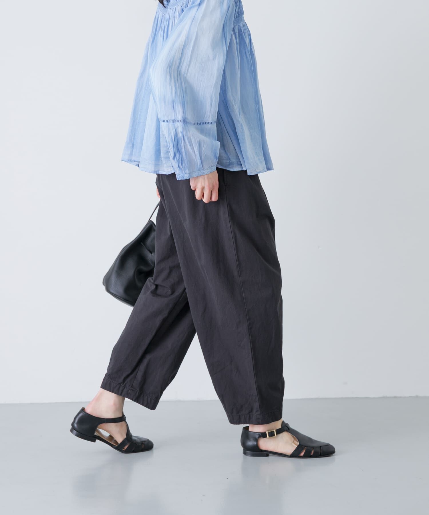 かぐれ「コットンクロップドパンツ」|その他|ブラック