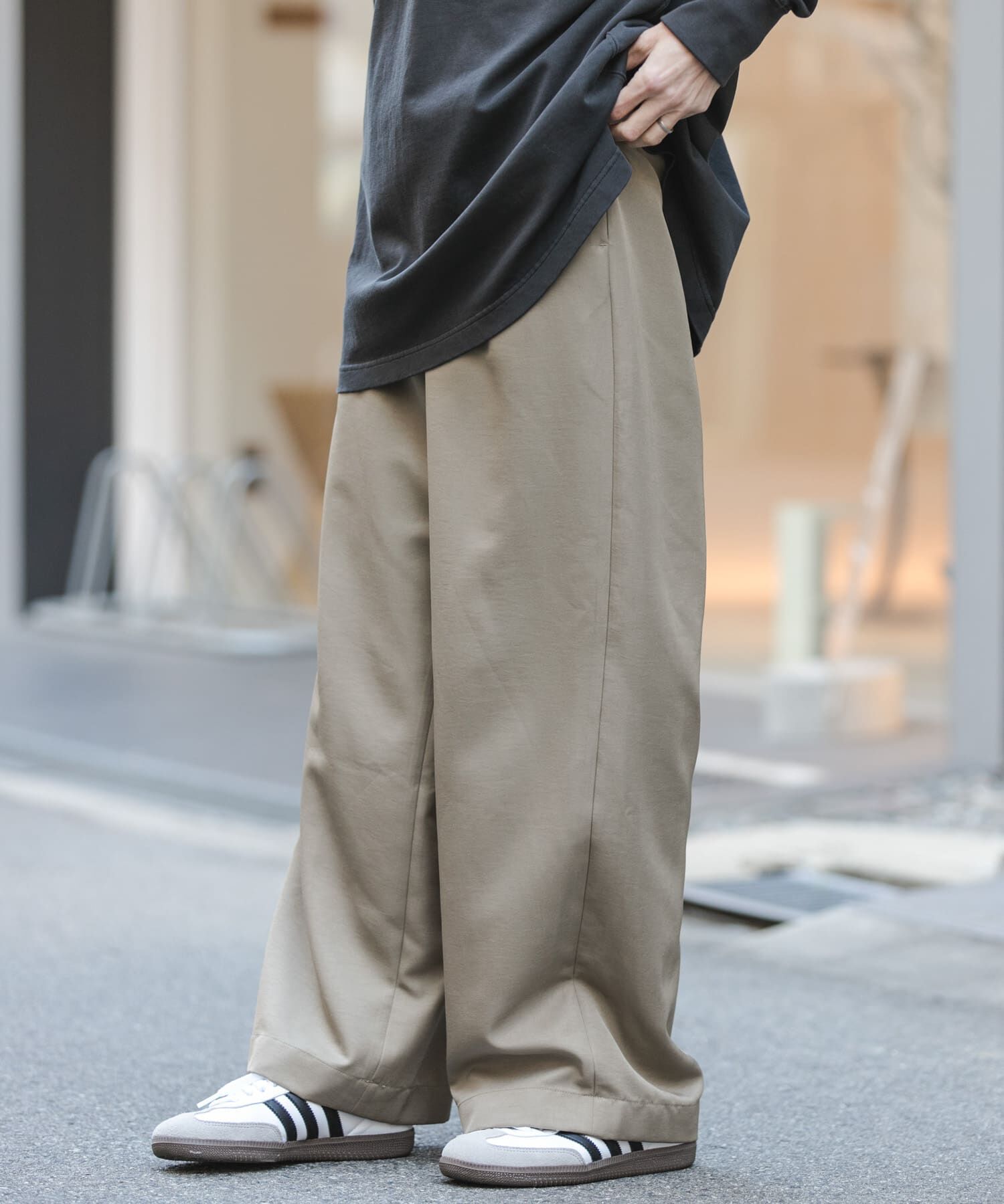 URBAN RESEARCH DOORS「FORK&SPOON　ヴィンテージツイルイージーパンツ」|その他|ベージュ