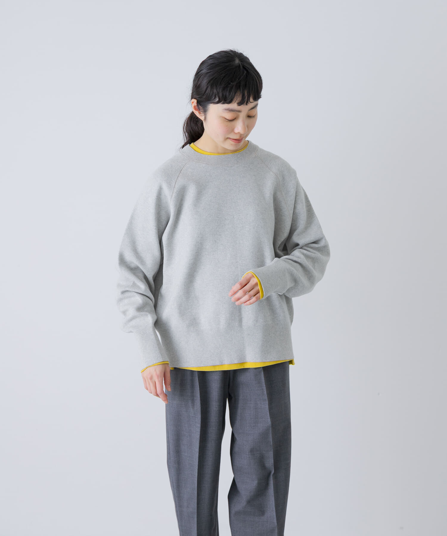 かぐれ「コットンスウェットニット」|ニット・セーター|