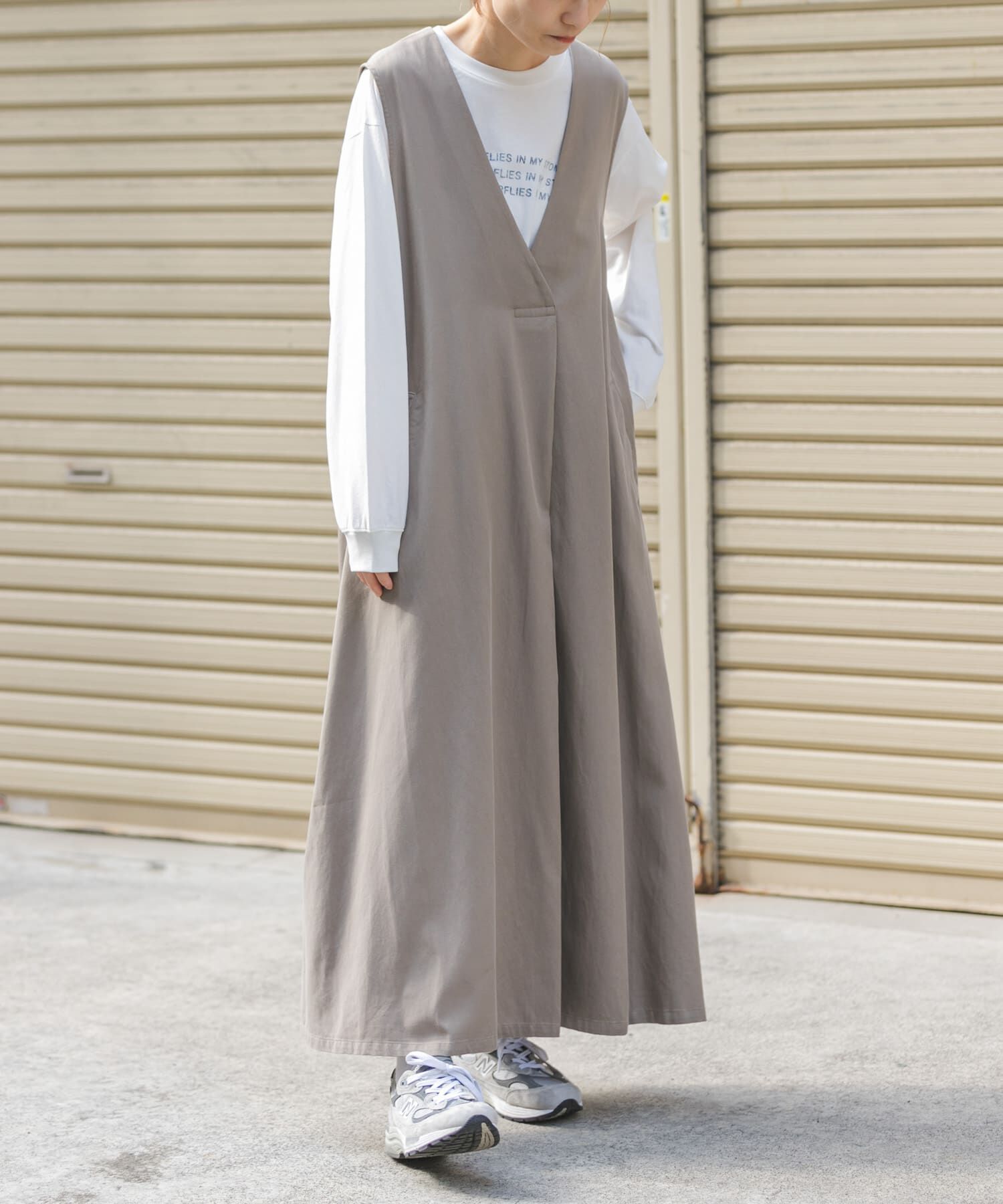 URBAN RESEARCH DOORS「FORK&SPOON　フロントタックフレアワンピース」|ワンピース|