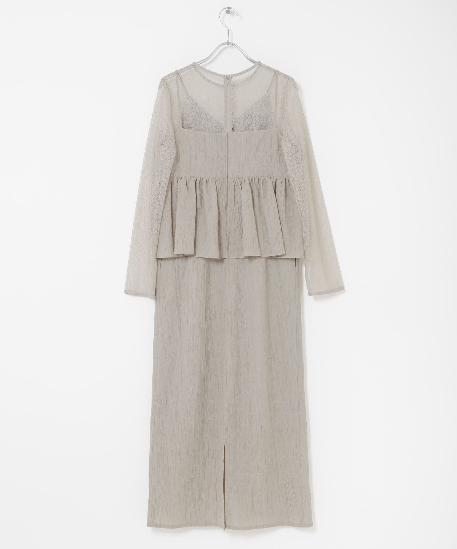 URBAN RESEARCH ROSSO「kaene　レイヤードペプラムドレス」|ワンピース|