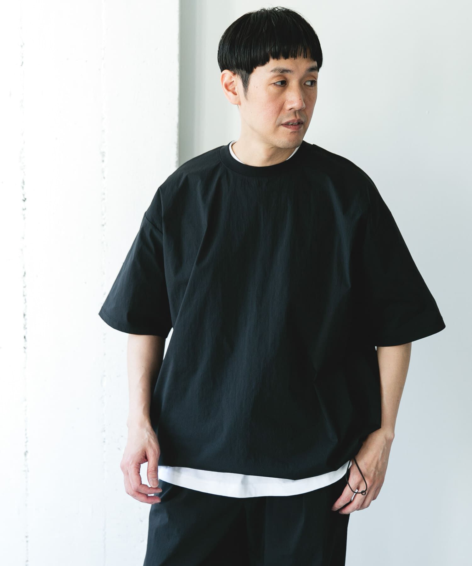 URBAN RESEARCH DOORS「『UVカット/接触冷感/吸水速乾』ストレッチクロス プルオーバー」|Tシャツ・カットソー|