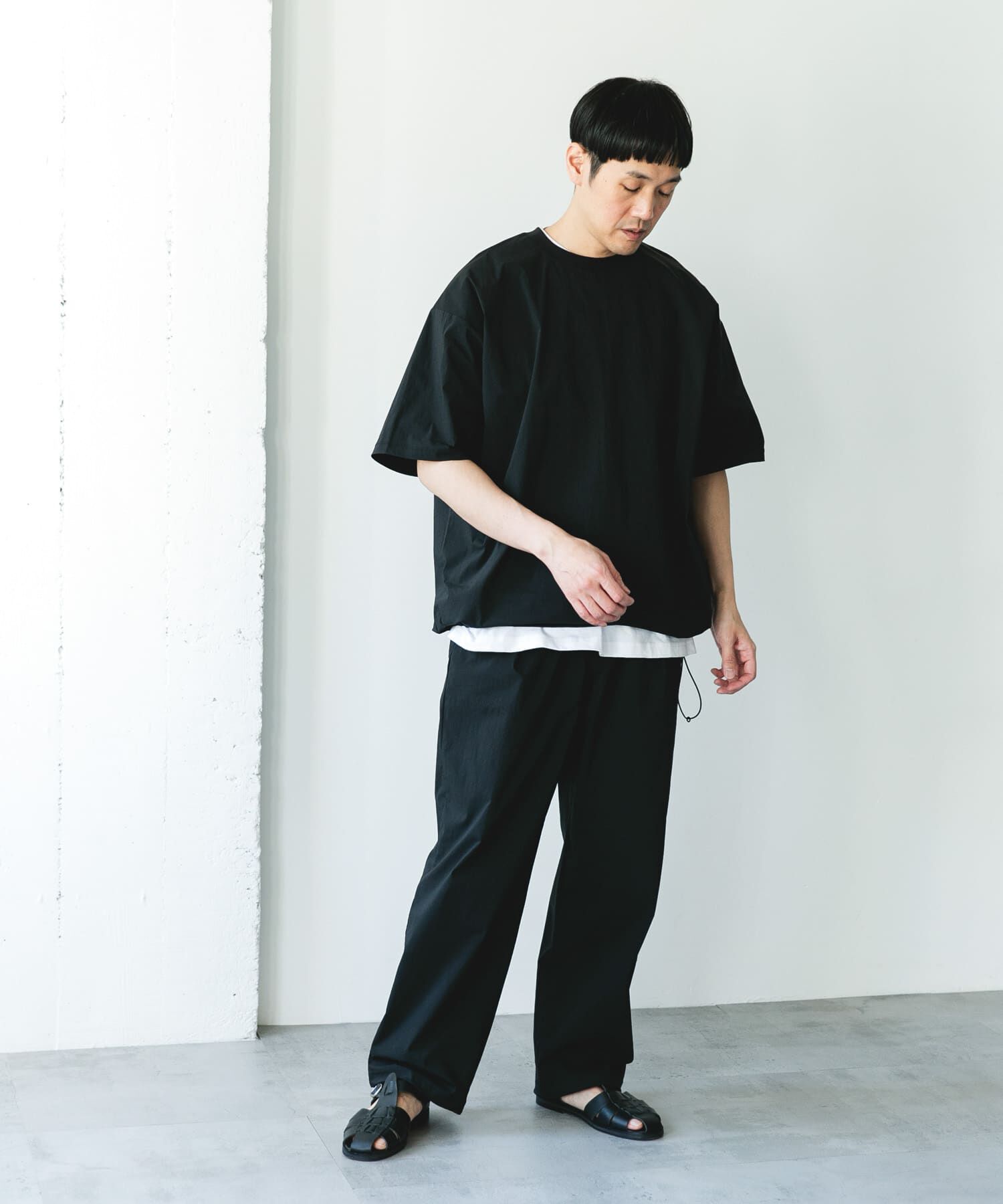 URBAN RESEARCH DOORS「『UVカット/接触冷感/吸水速乾』ストレッチクロス プルオーバー」|Tシャツ・カットソー|