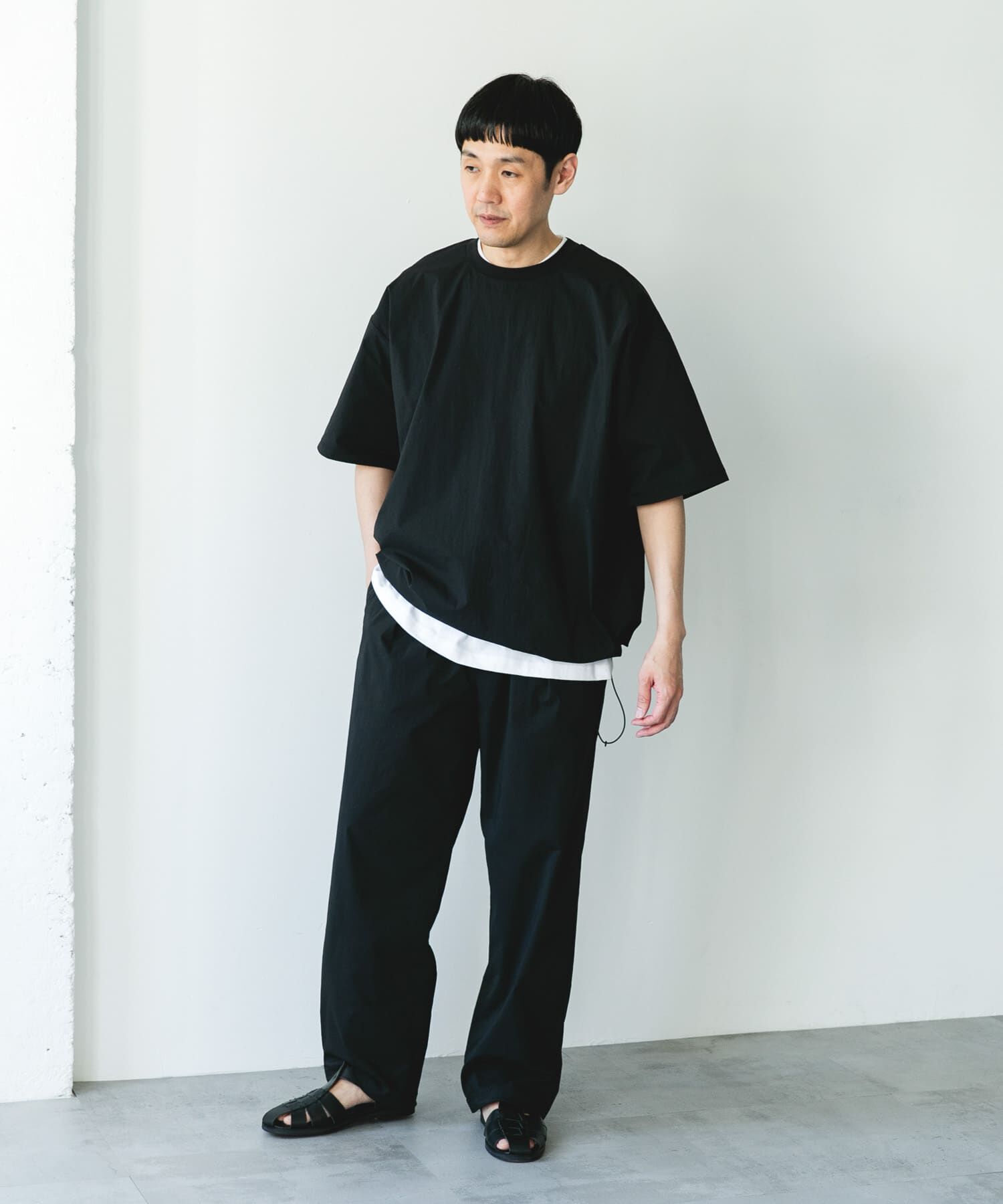 URBAN RESEARCH DOORS「『UVカット/接触冷感/吸水速乾』ストレッチクロス プルオーバー」|Tシャツ・カットソー|