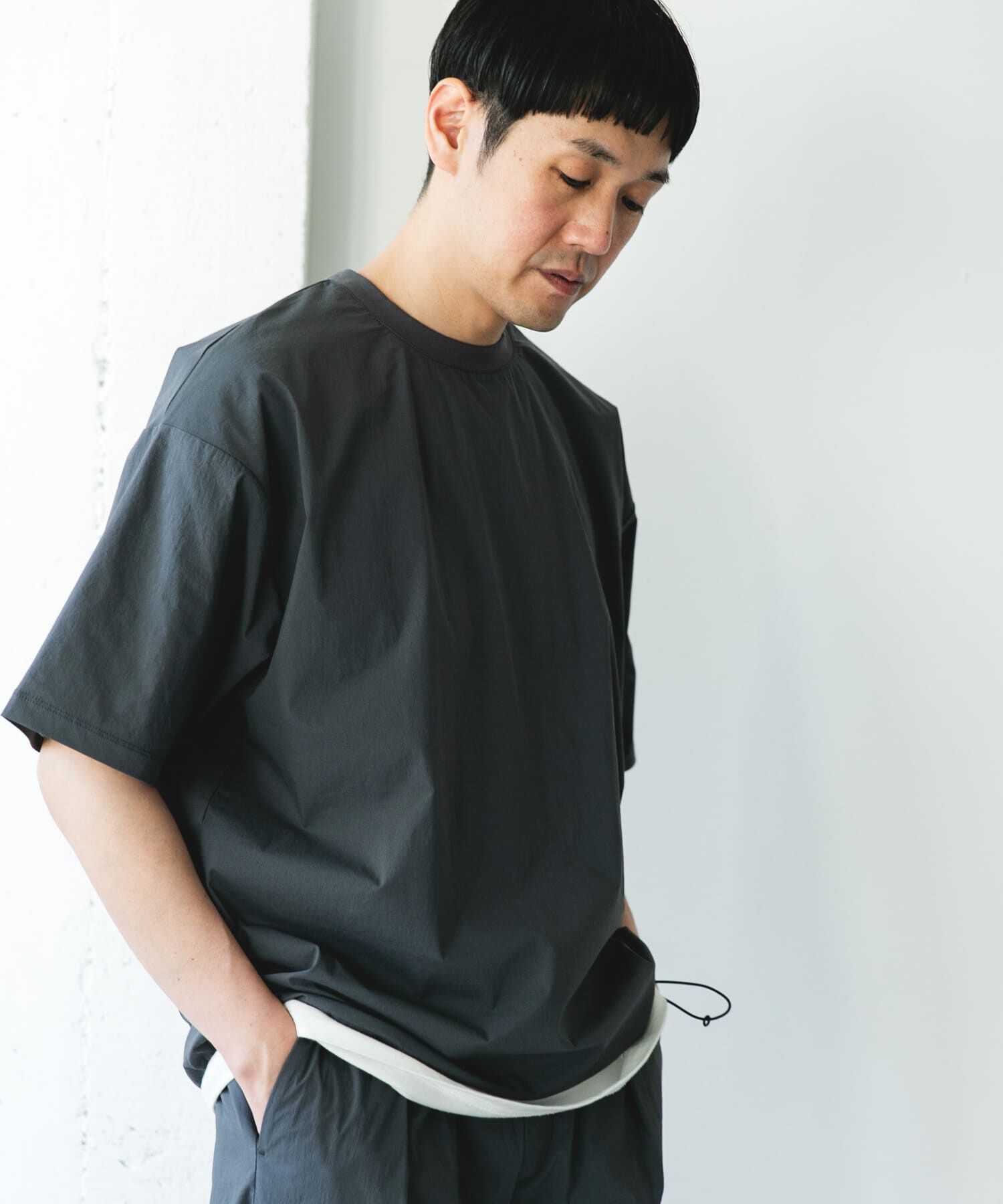 URBAN RESEARCH DOORS「『UVカット/接触冷感/吸水速乾』ストレッチクロス プルオーバー」|Tシャツ・カットソー|
