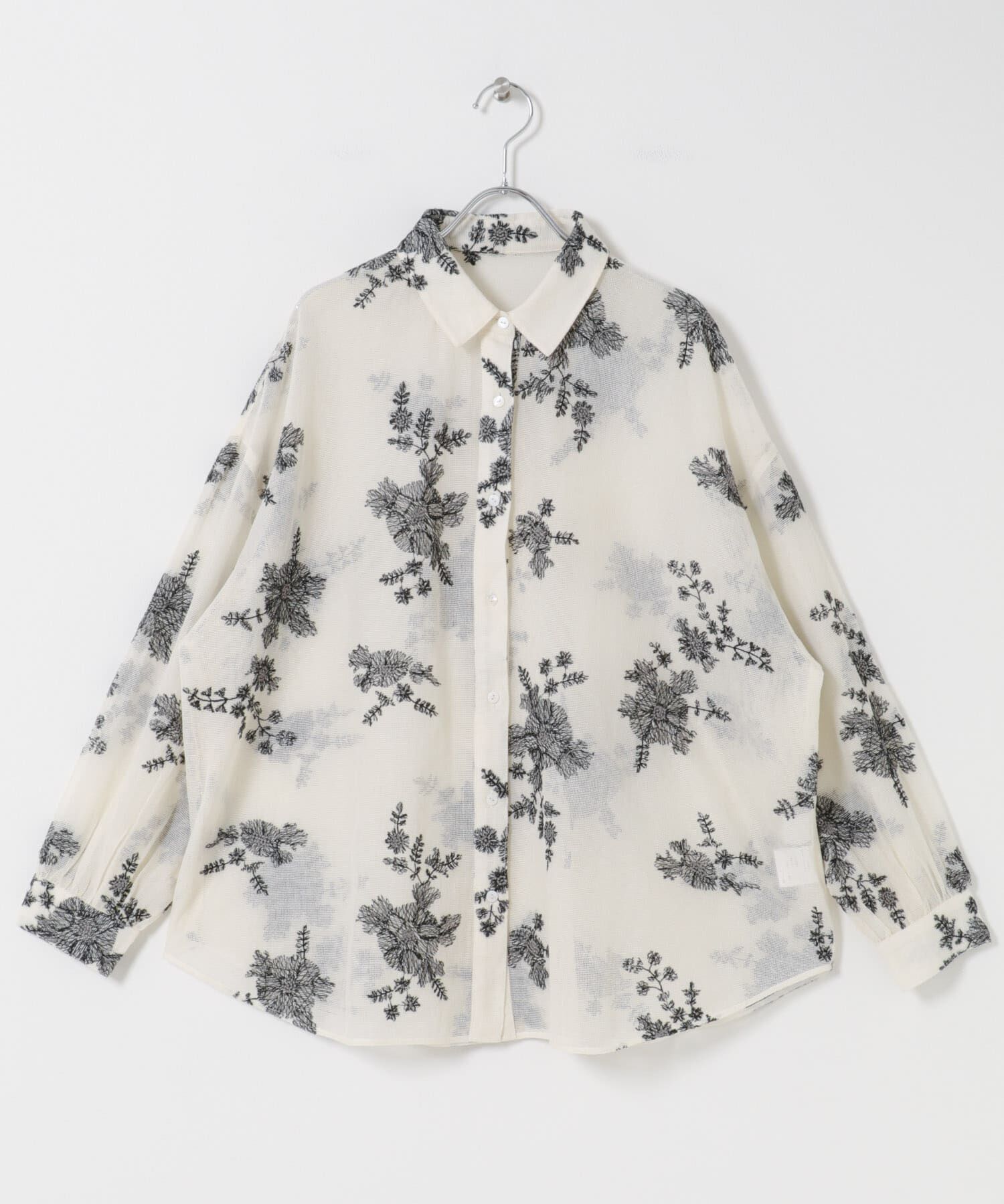 URBAN RESEARCH DOORS「メッシュエンブロイダリーシャツ」|シャツ・ブラウス|