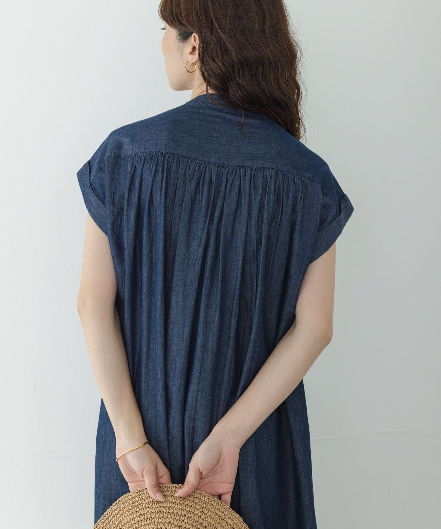 Sonny Label 「デニムピンタックヨークフレンチワンピース」|ワンピース|