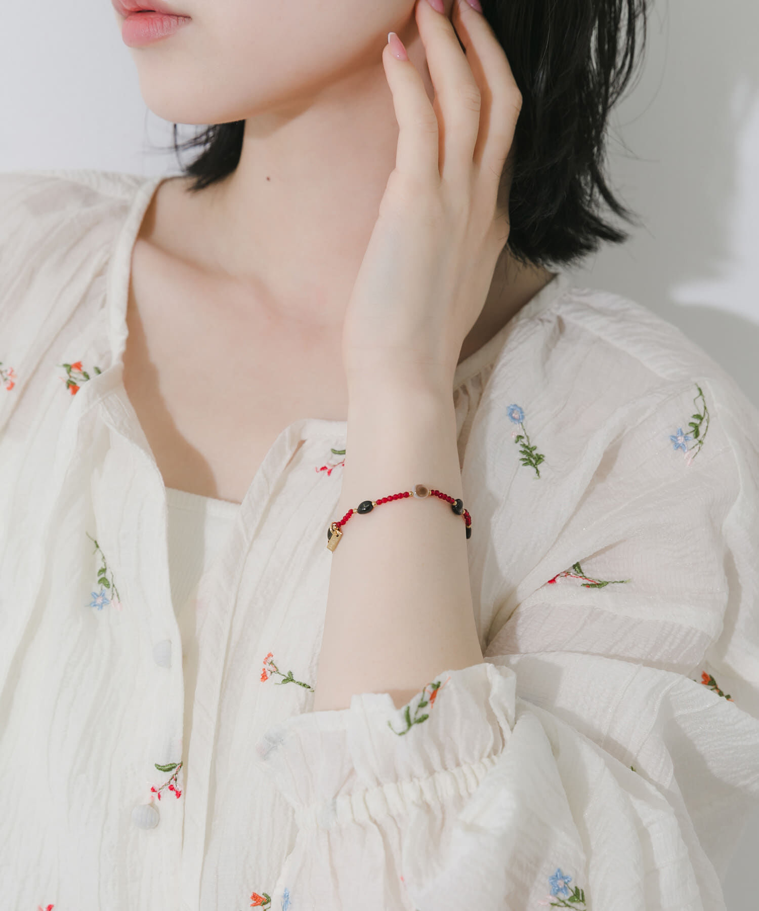 SMELLY「ステンレスストーンカラービーズブレスレット」|ブレスレット・バングル|